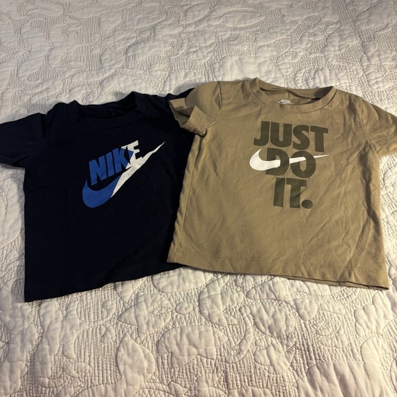 Nike Shirt Bundle Two Baby Boy Size 12 Month T-Shirts Short Sleeve Nike Logo - Picture 1 of 5